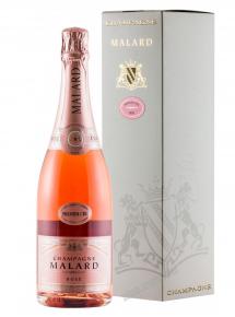 Malard Brut Rose Premier Cru gift box шампанское Малар Брют Розе Премьер Крю в п/у