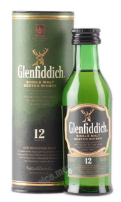 Glenfiddich 12 years виски Гленфиддик 12 лет 0.05л