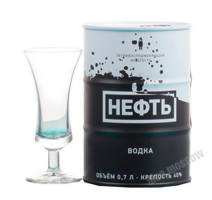 Neft водка Нефть черно/белая