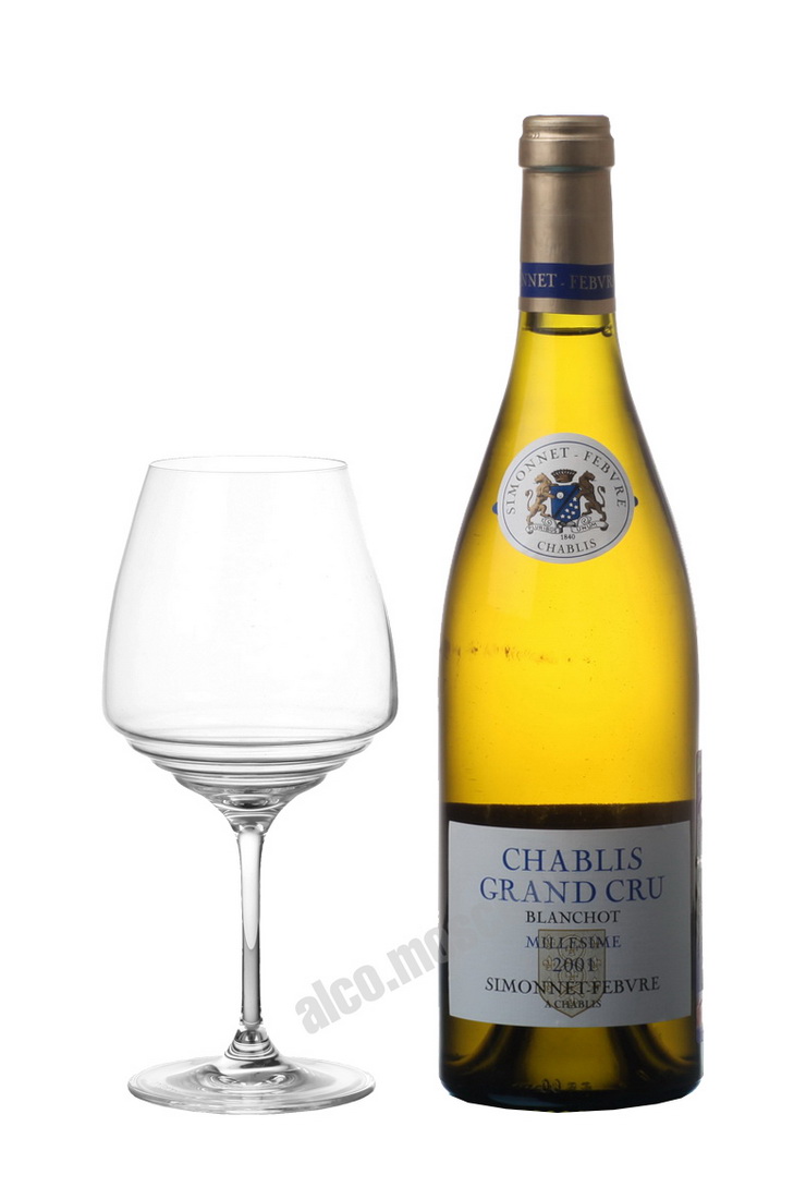 Chablis Grand Cru Blanchot Millesime 2001 Французское вино Шабли Гран Крю Бланшо АОС 2001