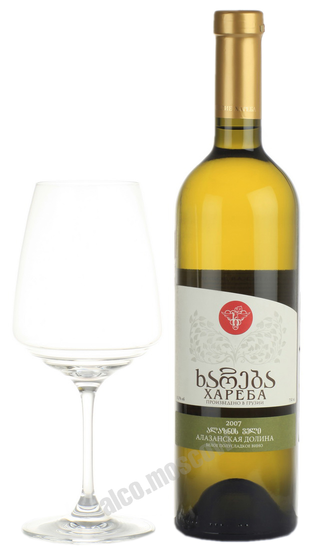 Khareba Alazani Valley White Semi Sweet грузинское вино Хареба Алазанская Долина Белое Полусладкое