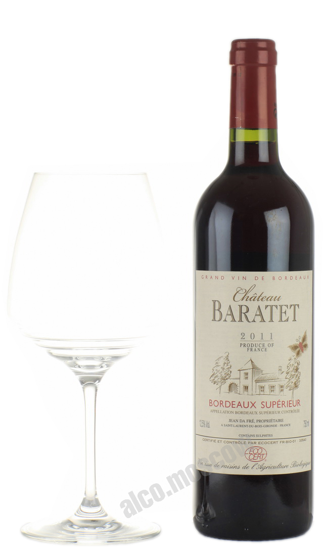 Chateau Baratet Bordeaux Superior Французское вино Шато Барате Бордо Супериор