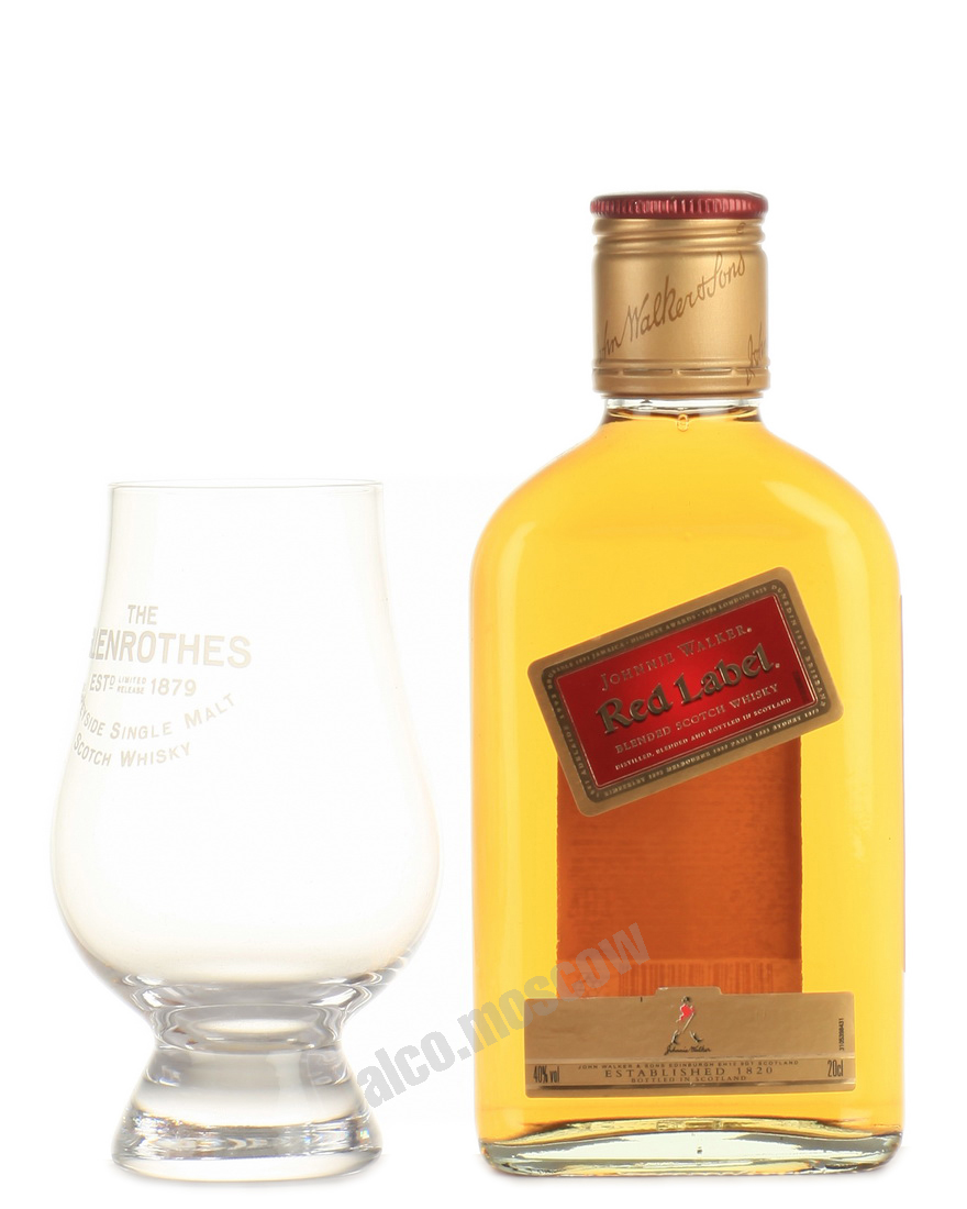 Johnnie Walker Red Label шотландский виски Джонни Уокер Рэд Лэйбл 0,2 л