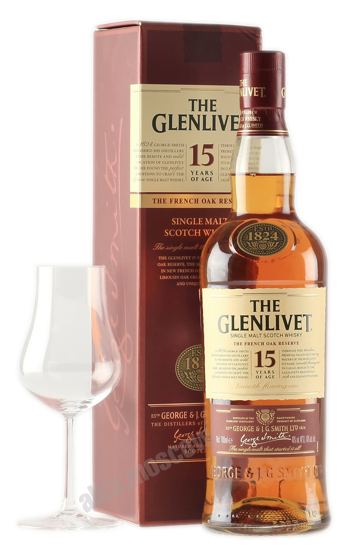 Glenlivet 15 years шотландский виски Гленливет 15 лет