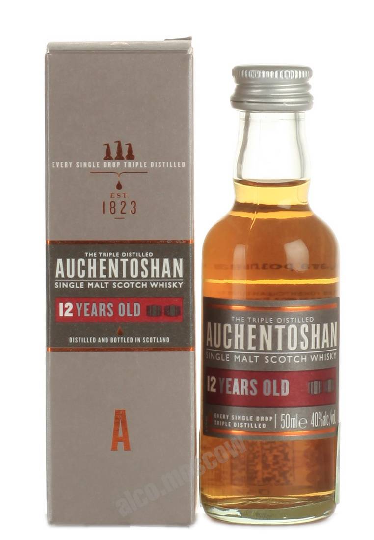 Auchentoshan 12 Years Old 0,05l купить Виски Очнтошн 12 лет 0,05л в п/у ...