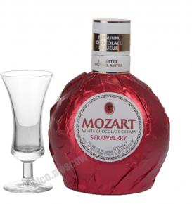 Ликер Mozart white chocolate cream strawberry Ликер Мозарт с белым шоколадом и клубникой