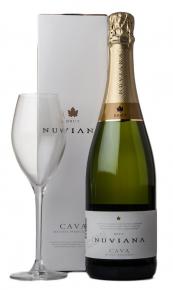 Nuviana Brut Cava Вино игристое Кава Нувиана Брют в подарочной упаковке