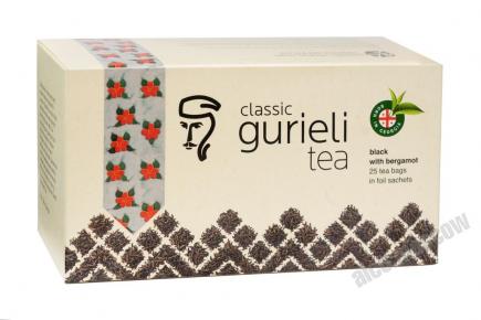 Gurieli Classic Black With Bergamot Tea Чай Гуриели Классический Чёрный с Бергамотом в пакетах 25 шт 50 гр