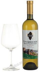 Krestyanskoe Lazi white Грузинское вино Крестьянское Лази белое