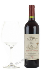 Chateau Baratet Bordeaux Superior Французское вино Шато Барате Бордо Супериор