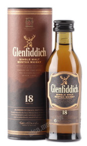 Glenfiddich 18 years виски Гленфиддик 18 лет 0.05 л