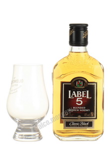 Label 5 Classic Black 0,2l Виски Лэйбл 5 лет  Классик Блэк 0,2л