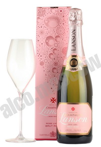 Lanson Rose Label Brut Rose шампанское Лансон Роуз Лейбл Брют Розе