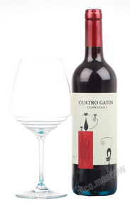 Cuatro Gatos Tempranillo Испанское вино Куатро Гатос Темпранильо