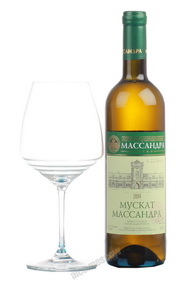 Massandra Muscat white semi-sweet Вино Массандра Мускат полусладкое белое